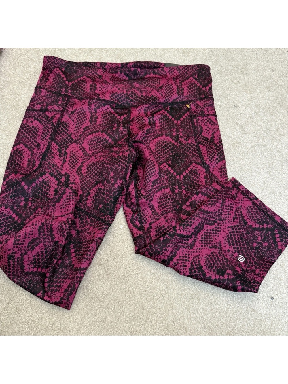 Champion Magenta leggings Black Snake xxl purple side pocket compression A2